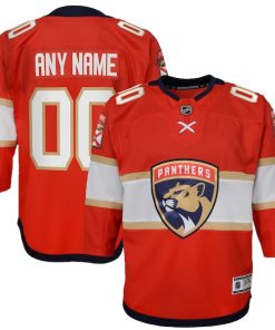 Florida Panthers Youth Home Premier Custom Jersey - Red