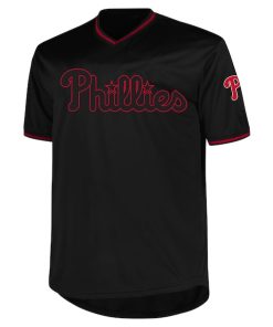 Alternative view of Philadelphia Phillies Profile Big & Tall Pop Fashion Jersey - Black