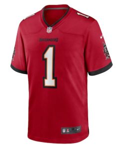 Alternative view of Number 1 Dad Tampa Bay Buccaneers Nike Game Jersey - Red