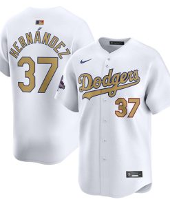 Teoscar Hernandez Los Angeles Dodgers Nike 2025 Gold World Series Champions Limited Jersey - White