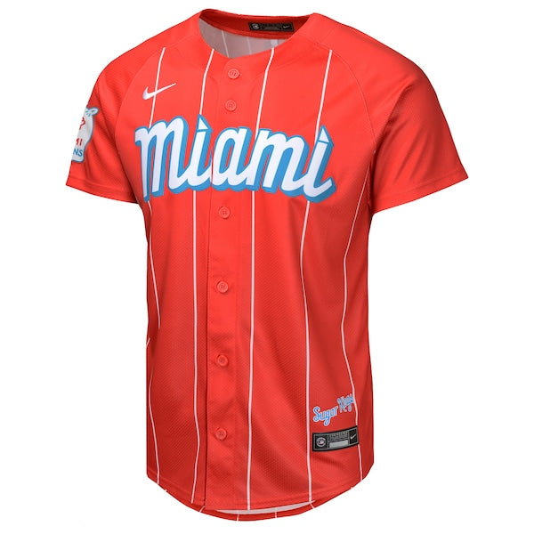 Miami Marlins Nike Youth City Connect Limited Jersey - Red - Image 2