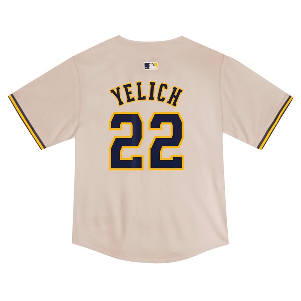 Christian Yelich Milwaukee Brewers Nike Toddler Home Game Jersey - Cream - Image 3