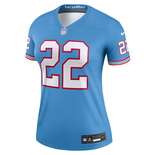 Derrick Henry Tennessee Titans Nike Women's Oilers Throwback Legend Jersey - Light Blue/Navy - Image 6