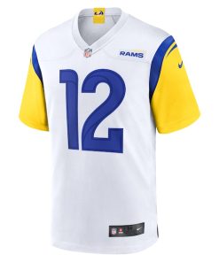 Alternative view of Puka Nacua Los Angeles Rams Nike Game Player Jersey - White