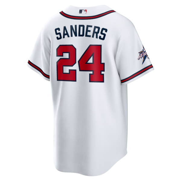 Deion Sanders Atlanta Braves Nike Home Retired Player Replica Jersey - White - Image 3