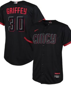 Ken Griffey Jr. Cincinnati Reds Nike Toddler 2023 City Connect Replica Player Jersey - Black