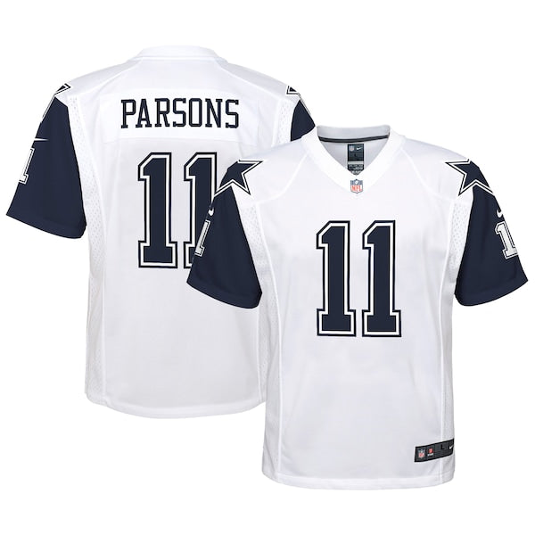 Micah Parsons Dallas Cowboys Nike Youth Alternate Game Jersey - White/Navy - Image 2