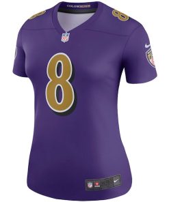 Alternative view of Lamar Jackson Baltimore Ravens Nike Women's Color Rush Legend Player Jersey - Purple