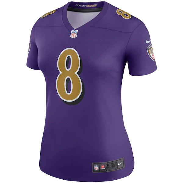 Lamar Jackson Baltimore Ravens Nike Women's Color Rush Legend Player Jersey - Purple - Image 2