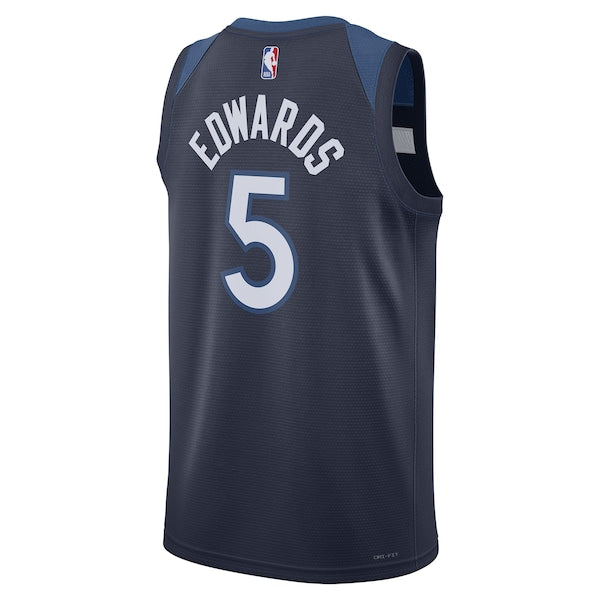 Anthony Edwards Minnesota Timberwolves Nike Unisex Swingman Jersey - Icon Edition - Navy - Image 3