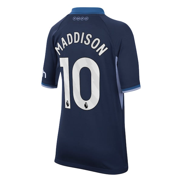 James Maddison Tottenham Hotspur Nike Youth 2023/24 Away Stadium Replica Player Jersey - Navy - Image 3