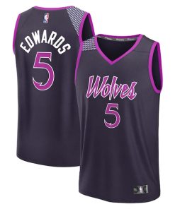 Anthony Edwards Minnesota Timberwolves  2025/26 City Edition Fast Break Jersey - Purple