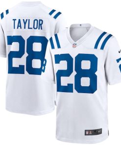 Alternative view of Jonathan Taylor Indianapolis Colts Nike Game Jersey - White/Royal