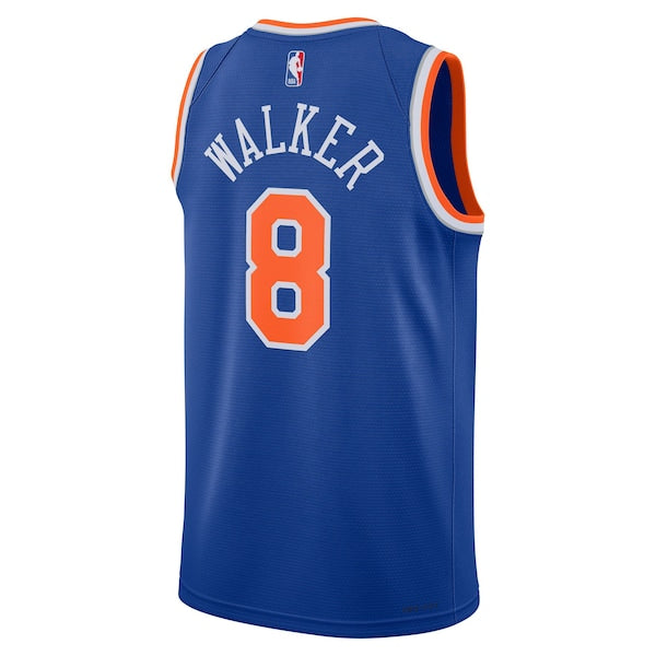 Kemba Walker New York Knicks Nike Unisex Swingman Jersey - Icon Edition - Blue - Image 3