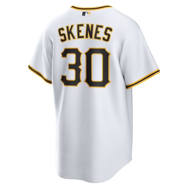 Paul Skenes Pittsburgh Pirates Nike Home Replica Player Jersey - White - Image 3