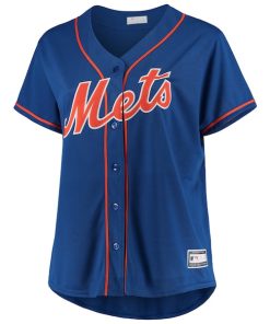 Alternative view of New York Mets Women's Plus Size Alternate Replica Team Jersey - Royal