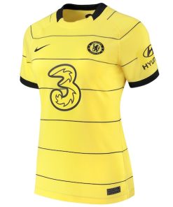 Alternative view of Romelu Lukaku Chelsea Nike Women's 2021/22 Away Replica Player Jersey - Yellow