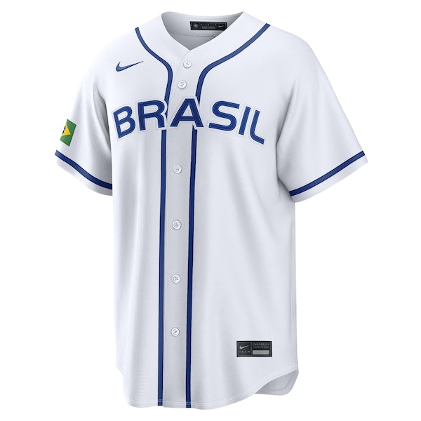Brazil Baseball Nike 2026 World Baseball Classic Home Pick-A-Player Jersey - White - Image 2