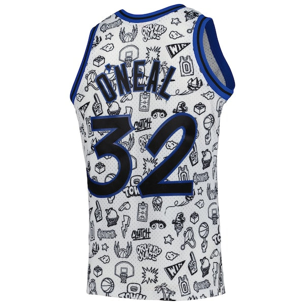 Shaquille O'Neal Orlando Magic 1994/95 Hardwood Classics Doodle Swingman Player Jersey - White - Image 3