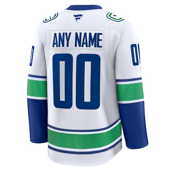 Vancouver Canucks Away Premium Custom Jersey - White/Blue - Image 4