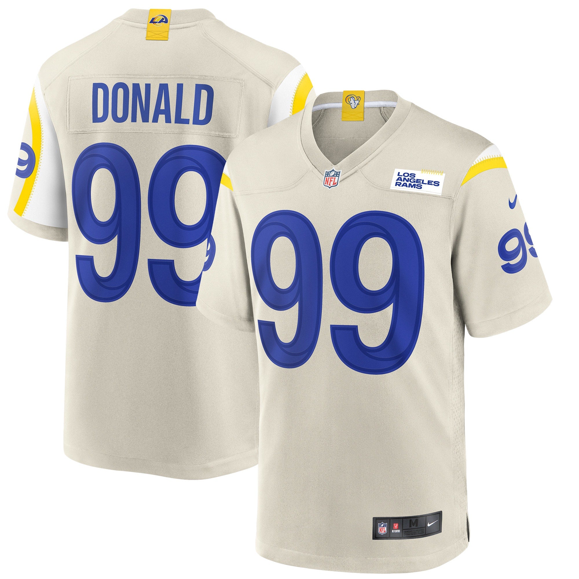 Aaron Donald Los Angeles Rams Nike Alternate Player Game Jersey - White/Cream - Image 3