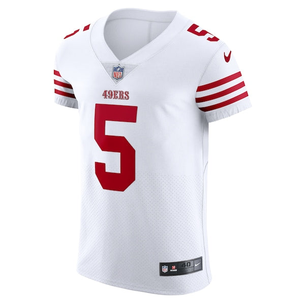 Trey Lance San Francisco 49ers Nike Vapor Elite Jersey - White/Scarlet - Image 3
