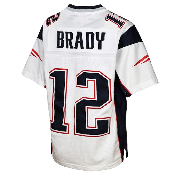 Tom Brady New England Patriots Youth 2000 Legacy Replica Jersey - White - Image 3