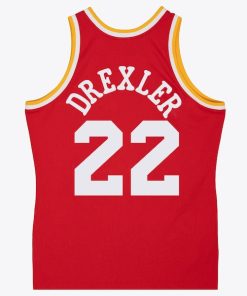 Alternative view of Clyde Drexler Houston Rockets  1994/95 Swingman Jersey - Red