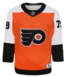 Alternative view of Carter Hart Philadelphia Flyers Youth Home Premier Player Jersey - Burnt Orange