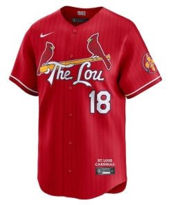 Alternative view of Jordan Walker St. Louis Cardinals Nike City Connect Limited Jersey - Red