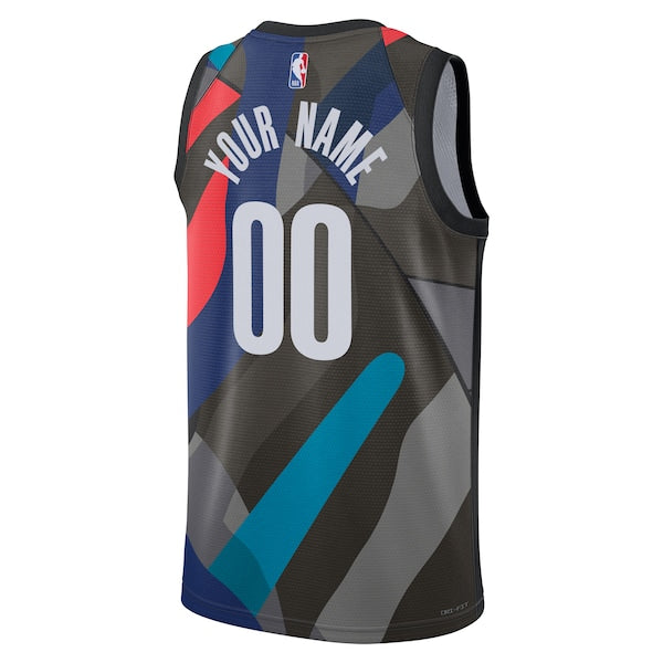 Brooklyn Nets Nike Unisex 2023/24 Custom Swingman Jersey - Black - City Edition - Image 3