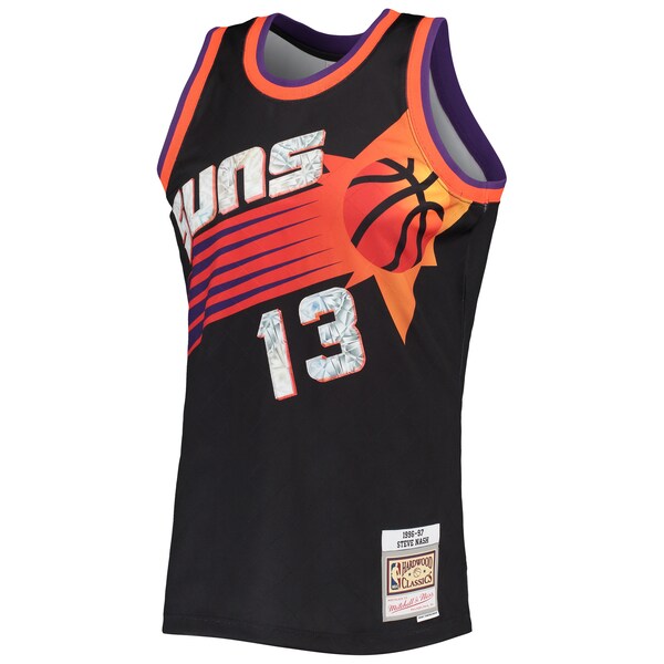 Steve Nash Phoenix Suns 1996/97 Hardwood Classics NBA 75th Anniversary Diamond Swingman Jersey - Black - Image 2