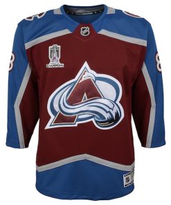 Alternative view of Cale Makar Colorado Avalanche Youth Home 2022 Stanley Cup Champions Premier Player Jersey - Burgundy