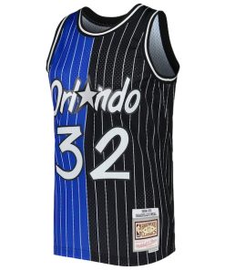 Alternative view of Shaquille O'Neal Orlando Magic Hardwood Classics 1994/95 Split Swingman Jersey - Blue/Black