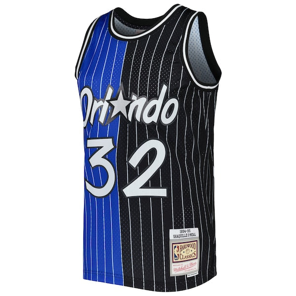 Shaquille O'Neal Orlando Magic Hardwood Classics 1994/95 Split Swingman Jersey - Blue/Black - Image 2