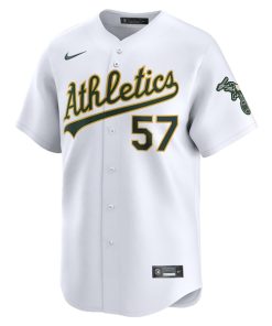 Alternative view of Mason Miller Oakland Athletics Nike Home Limited Player Jersey - White