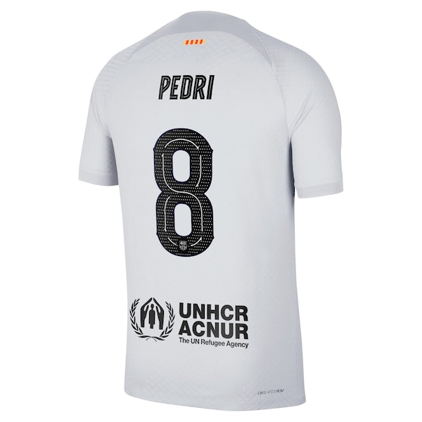 Pedri Barcelona Nike 2022/23 Third Vapor Match Authentic Player Jersey - Gray - Image 3