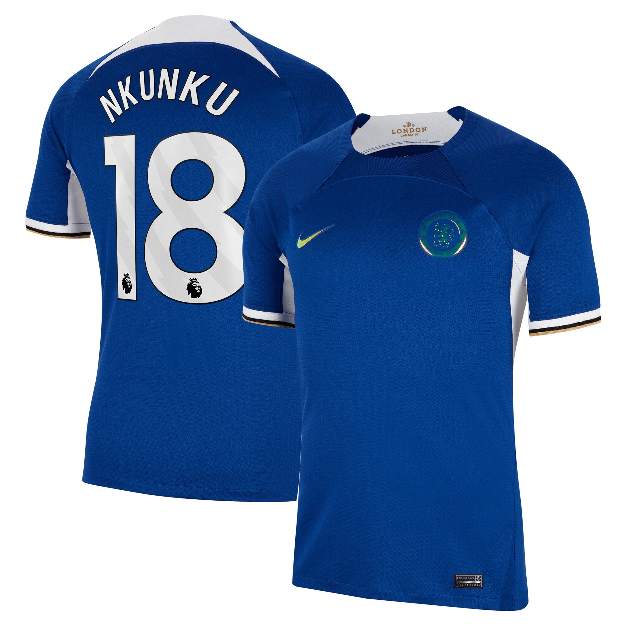 Christopher Nkunku Chelsea Nike 2023/24 Third Stadium Replica Player Jersey - Mint/Blue/Navy - Image 7