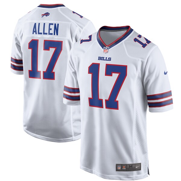 Josh Allen Buffalo Bills Nike Game Player Jersey - White/Red/Royal - Image 3