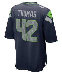 Alternative view of Drake Thomas Seattle Seahawks Nike Team Game Jersey - College Navy