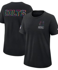 Indianapolis Colts Nike Women's 2025 NFL Crucial Catch Tri-Blend Dri-FIT T-Shirt - Black