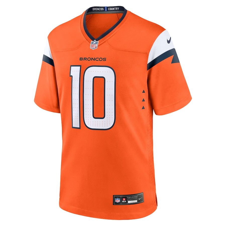 Bo Nix Denver Broncos Nike 2024 NFL Draft First Round Pick Player Game Jersey - Orange - Image 2