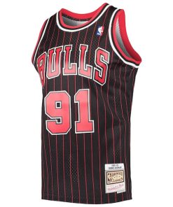 Alternative view of Dennis Rodman Chicago Bulls  Hardwood Classics Swingman Jersey - Black