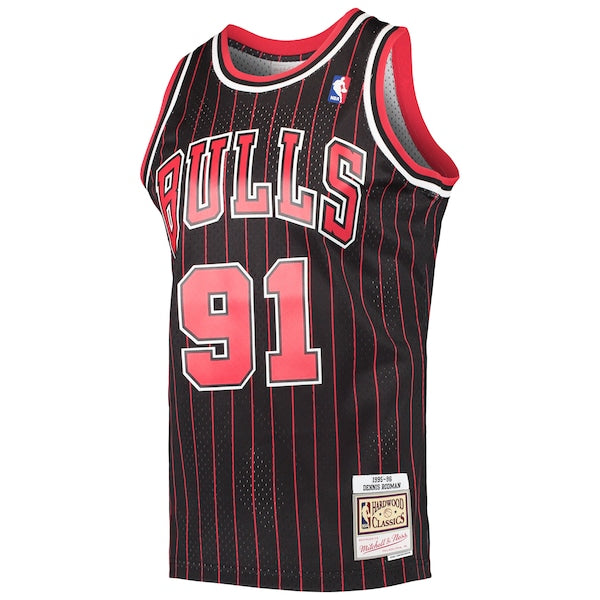 Dennis Rodman Chicago Bulls Hardwood Classics Swingman Jersey - Black - Image 2