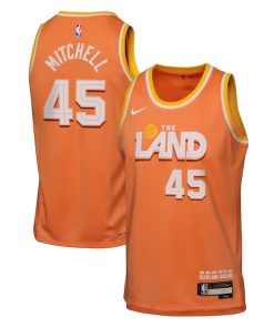 Donovan Mitchell Cleveland Cavaliers Nike Youth 2025/26 City Edition Swingman Jersey - Orange