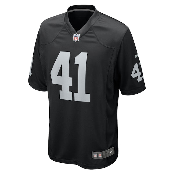 Robert Spillane Las Vegas Raiders Nike Game Player Jersey - Black - Image 2