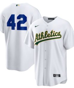 Athletics Nike Home  2025 Jackie Robinson Day Replica Jersey - White