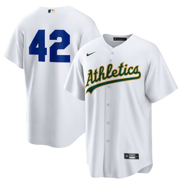 Athletics Nike Home 2025 Jackie Robinson Day Replica Jersey - White