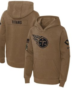 Tennessee Titans Nike Salute To Service Club Fleece Pullover Hoodie - Brown