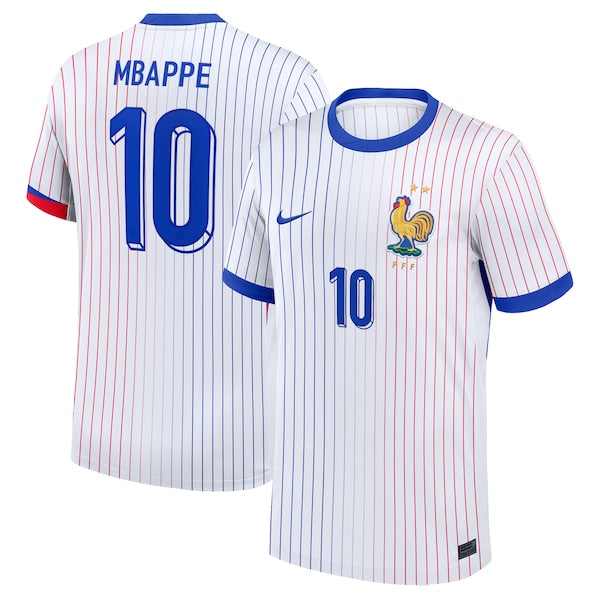 Kylian Mbappe France National Team Nike Youth 2024 Away Replica Jersey - White